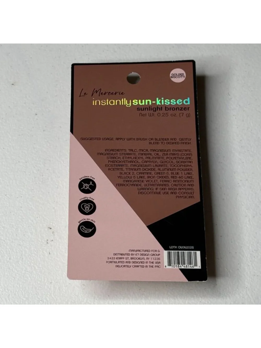 Le Mercerie Golden Biscotti Bronzer Sunlight Glow New